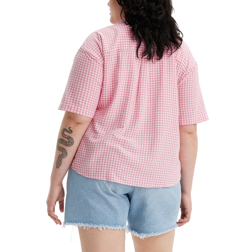 리바이스 Trendy Plus Size Joyce Gingham Resort Shirt