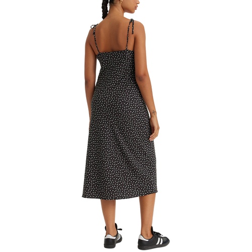 리바이스 Womens Rena Tie-Strap Sleeveless Midi Dress