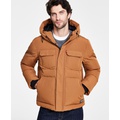 Mens Quilted Hooded Puffer Jacket