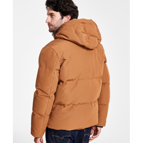 리바이스 Mens Quilted Hooded Puffer Jacket