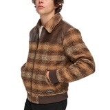 Mens Plaid Bomber Jacket