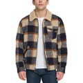 Mens Plaid Full-Zip Depot Jacket with Fleece Collar