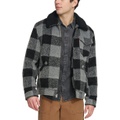 Mens Plaid Full-Zip Depot Jacket with Fleece Collar