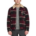 Mens Plaid Full-Zip Depot Jacket with Fleece Collar