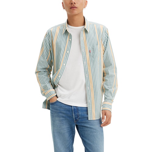 리바이스 Mens Classic 1 Pocket Regular-Fit Long Sleeve Shirt