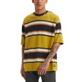 Mens Relaxed Fit Short Sleeve Box Stripe Skateboard T-Shirt