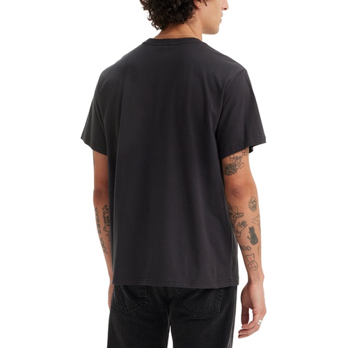 리바이스 Mens Relaxed Fit Short Sleeve Crewneck Logo Graphic T-Shirt