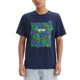 Mens Relaxed-Fit Floral Logo Graphic T-Shirt