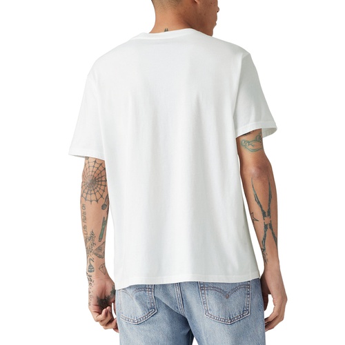 리바이스 Mens Relaxed-Fit Minimalistic Two Horsepower Logo Graphic T-Shirt