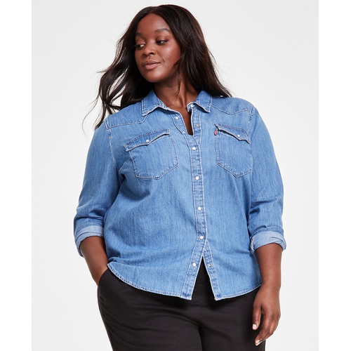 리바이스 Trendy Plus Size Essential Western Cotton Shirt