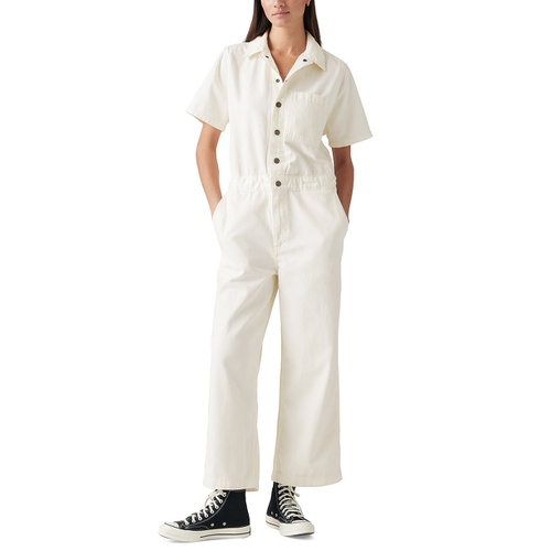 리바이스 Womens Cotton Short-Sleeve Heritage Jumpsuit