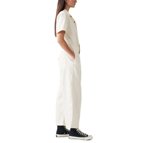 리바이스 Womens Cotton Short-Sleeve Heritage Jumpsuit