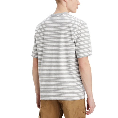 리바이스 Mens Workwear Relaxed-Fit Stripe Pocket T-Shirt