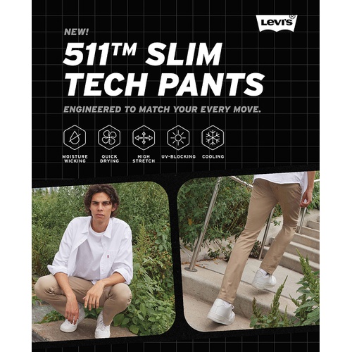 리바이스 Mens 511 Slim-Fit Flex-Tech Pants