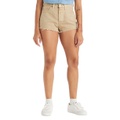 Womens 501 Button Fly Cotton High-Rise Denim Shorts