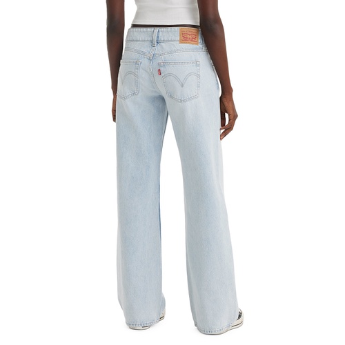 리바이스 Womens Super-Low Double-Button Relaxed-Fit Denim Jean