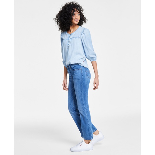 리바이스 Womens 726 High Rise Slim Fit Flare Jeans