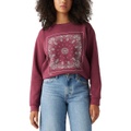 Womens Everyday Crewneck Graphic-Print Sweatshirt