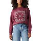 Womens Everyday Crewneck Graphic-Print Sweatshirt