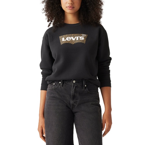 리바이스 Womens Everyday Crewneck Graphic-Print Sweatshirt