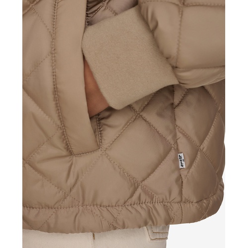 리바이스 Womens Diamond Quilted Bomber with Corduroy Collar