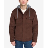 Mens Hooded Corduroy Zip Jacket