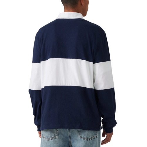 리바이스 Mens Relaxed-Fit Long Sleeve Colorblocked Rugby Shirt