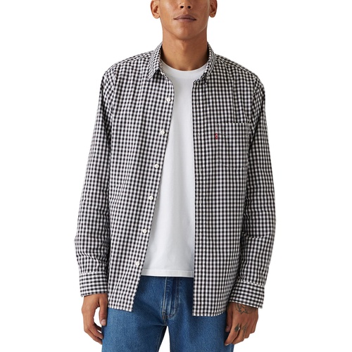 리바이스 Mens Classic 1 Pocket Regular-Fit Long Sleeve Shirt