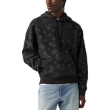 Mens Jensen Relaxed Fit Bandana Print Long Sleeve Hoodie