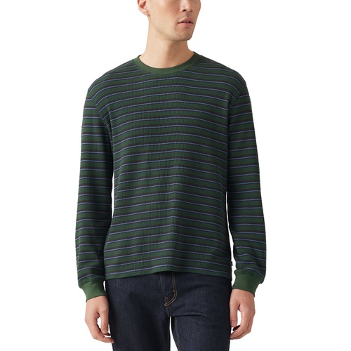 리바이스 Mens Waffle Knit Thermal Long Sleeve T-Shirt