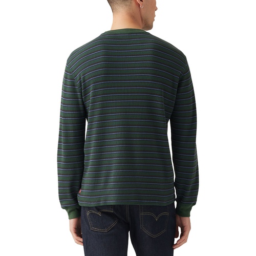 리바이스 Mens Waffle Knit Thermal Long Sleeve T-Shirt