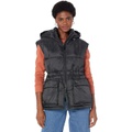 Womens Levis Belted Hooded Puffer Vests