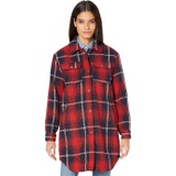 Womens Levis Oversized Wool Blend Shirt Jacket w/ Sherpa Lining