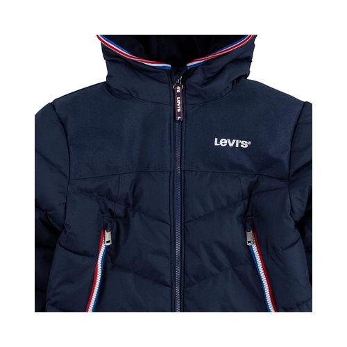 리바이스 Levis Kids Mix Media Puffer (Little Kids)