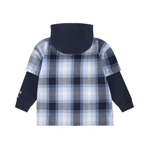 리바이스 Levis Kids Long Sleeve Hoodie and Flannel Twofer Shirt (Little Kids)