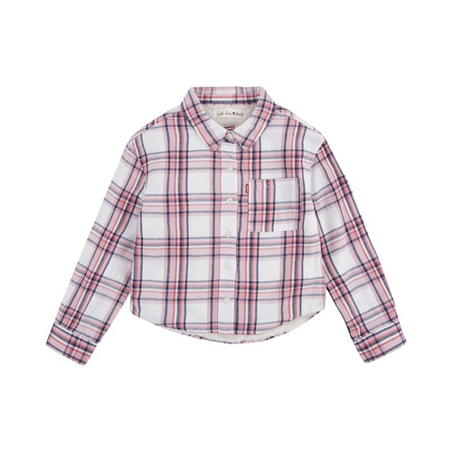 리바이스 Levis Kids Long Sleeve Sherpa Lined Flannel Top (Big Kids)