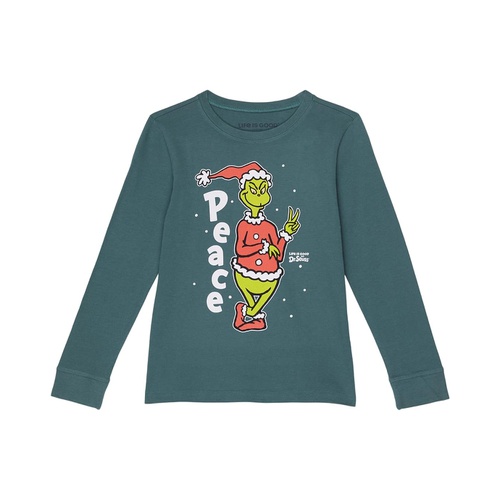  Life is Good Peace Grinch Long Sleeve Crusher Tee (Toddleru002FLittle Kidsu002FBig Kids)