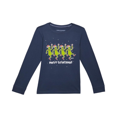  Life is Good Dancing Merry Grinchmas Long Sleeve Tee (Toddleru002FLittle Kidsu002FBig Kids)