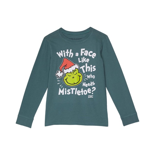  Life is Good With A Face Like This Grinch Long Sleeve Tee (Toddleru002FLittle Kidsu002FBig Kids)