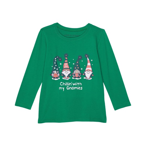  Life is Good Chillin with My Gnomes Long Sleeve Crusher Tee (Toddler)