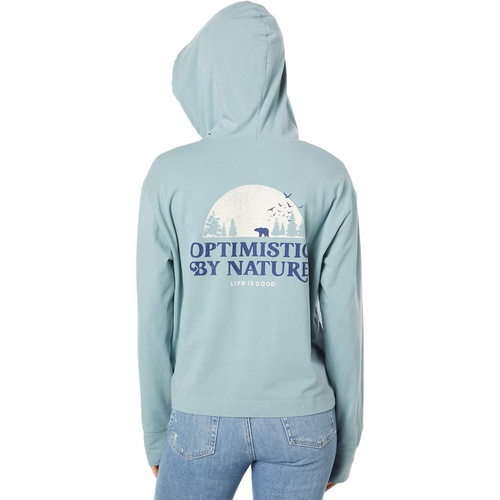  Life is Good Optimistic By Nature Crusher-Flex Boxy Hoodie
