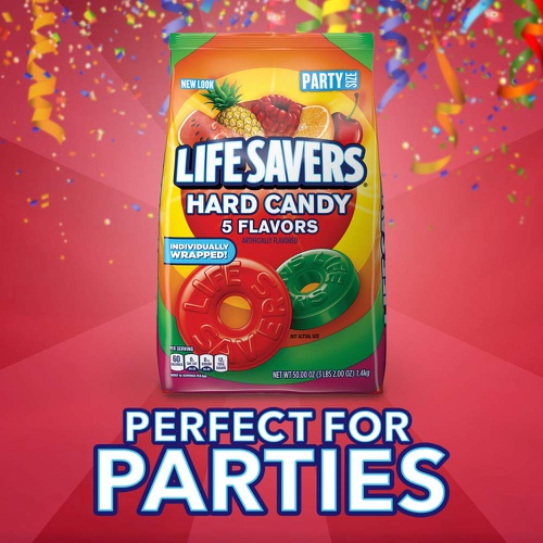  LIFE SAVERS Hard Candy 5 Flavors, 50-Ounce Party Size Bag