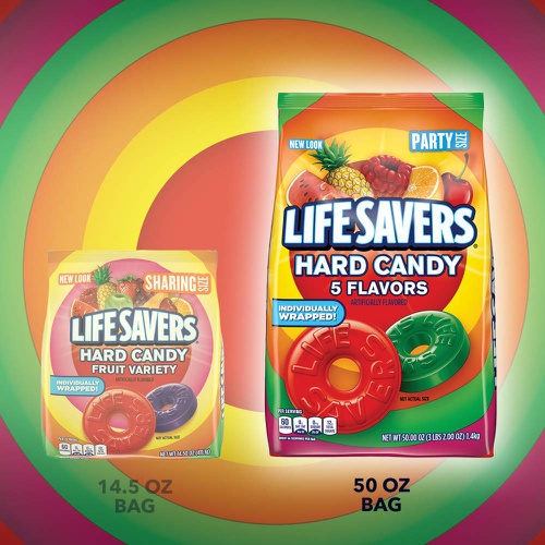  LIFE SAVERS Hard Candy 5 Flavors, 50-Ounce Party Size Bag