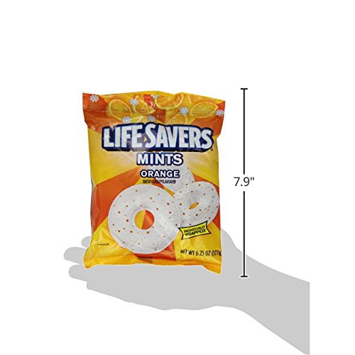  LIFE SAVERS Orange Mints Candy Bag, 6.25 ounce (Pack of 12)