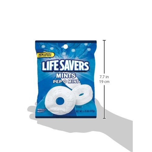  LIFE SAVERS Pep O Mint Candy Bag, 6.25 ounce (Pack of 12)