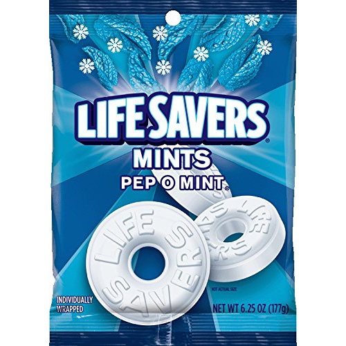  LIFE SAVERS Pep O Mint Candy Bag, 6.25 ounce (Pack of 12)