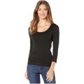 Lilla P 1X1 3/4 Sleeve Scoop Neck Tee