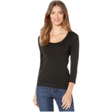 Lilla P 1X1 3/4 Sleeve Scoop Neck Tee