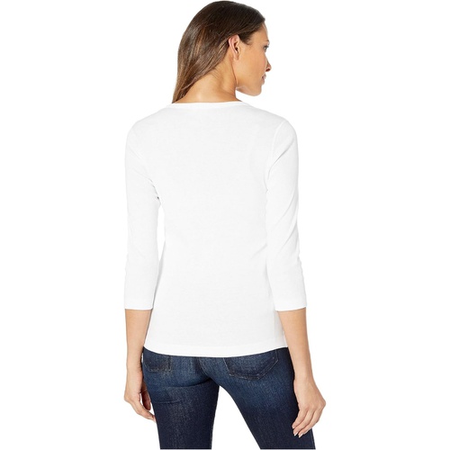  Lilla P 1X1 3/4 Sleeve Scoop Neck Tee