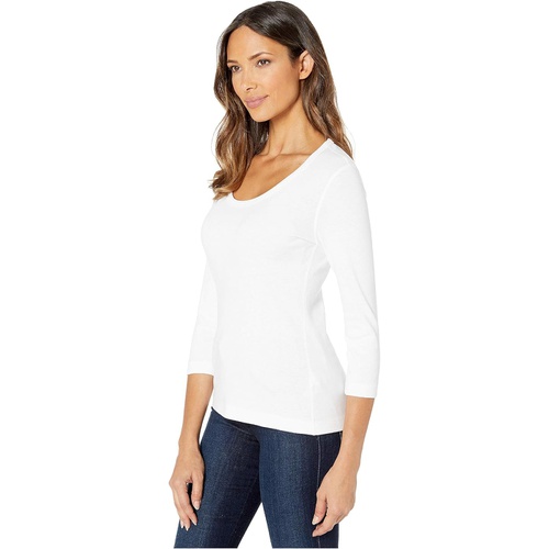  Lilla P 1X1 3/4 Sleeve Scoop Neck Tee